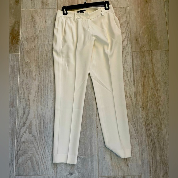 Theory testra two b pants size 0 cream color EUC - Picture 1 of 7